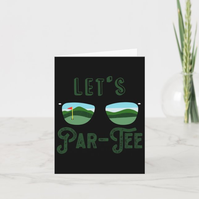Tarjeta Let's Par - Tee Golf Funny Meme Fiesta Golf Golfin (Anverso)