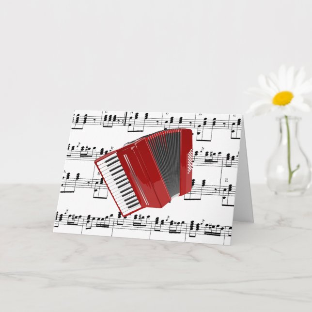 Tarjeta Let's Polka, Red Accordion, (Planta pequeña)