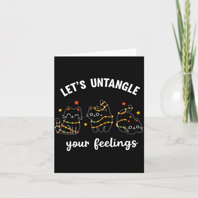 Tarjeta Let's Untangle Your Feelings School Counselor Chri (Anverso)
