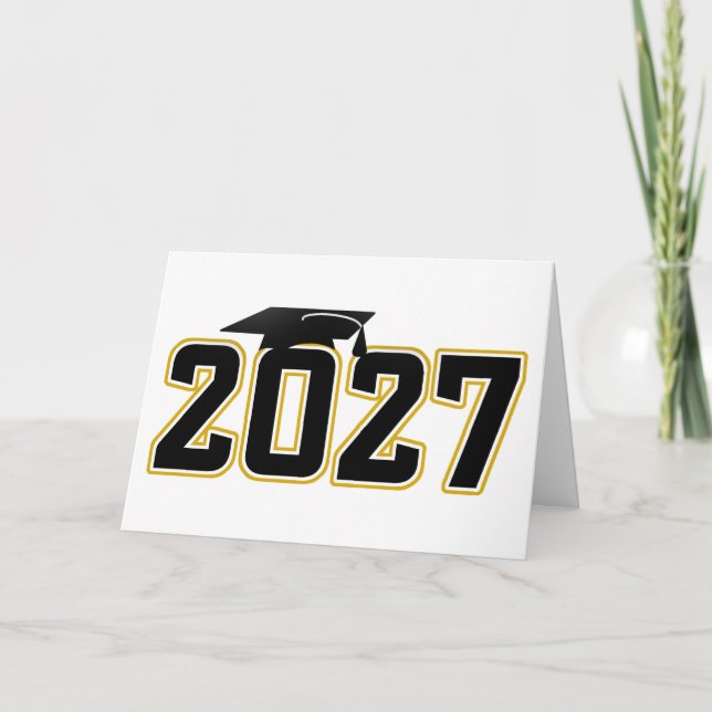 Tarjeta Letterman Class of 2027 Graduation (Anverso)