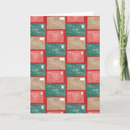 Tarjeta Letters to Santa Watercolor Holiday Card