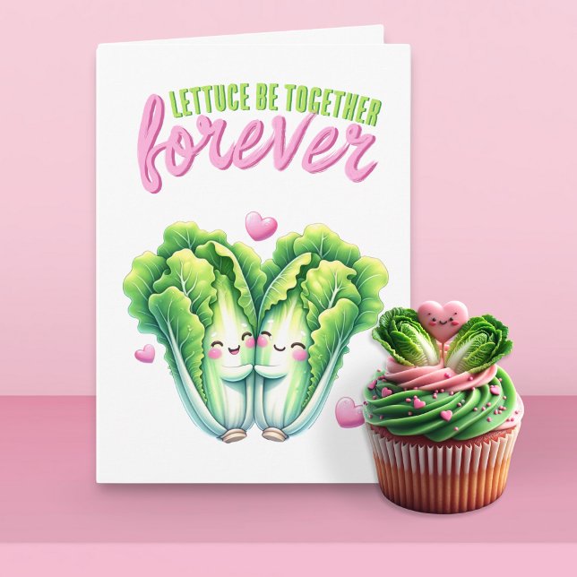Tarjeta Lettuce Be Together Forever Love (Subido por el creador)
