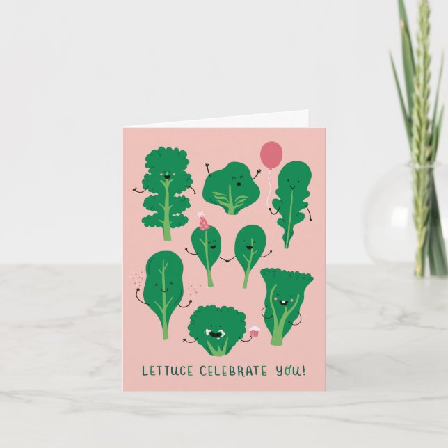 Tarjeta Lettuce Celebrate You (Anverso)