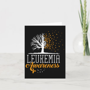 Tarjeta Leucemia Awareness Mes Mariposa Árbol de sangre Ca