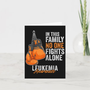 Tarjeta Leucemia Awareness Mono Guantes de boxeo Naranja R