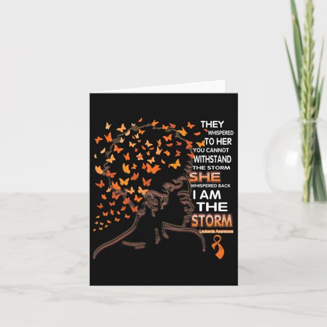 Tarjeta Leucemia Conciencia de las mujeres negras (Anverso)