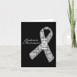 Tarjeta Leucemia Concienciación naranja cinta de lucha con