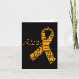 Tarjeta Leucemia Concienciación naranja cinta de lucha con