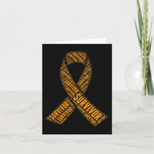 Tarjeta Leucemia Sobreviviente de Cáncer de Sangre Palabra
