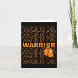 Tarjeta Leukemia Awareness Warrier Naranja Ribbon Boxing G