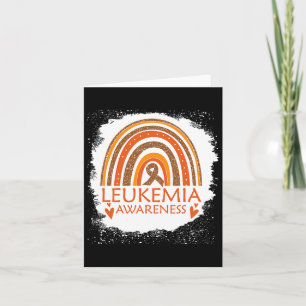 Tarjeta Leukemia Concienciación sobre el arcoiris blanquea