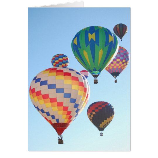 Tarjeta Levantamiento de los globos del aire caliente