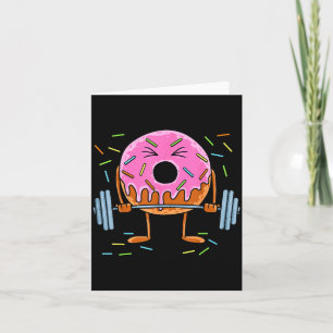 Tarjeta Levantamiento de pesas - Donut divertido gimnasio