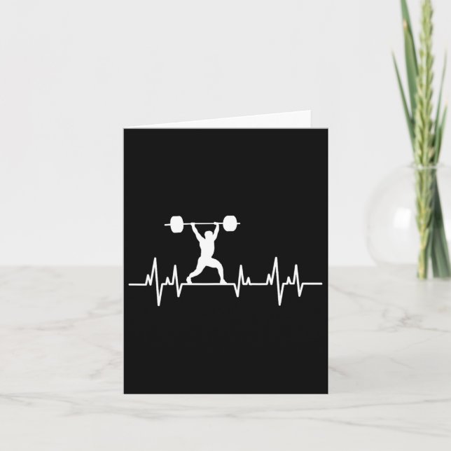 Tarjeta Levantamiento de pesas Levantando la construcción  (Anverso)