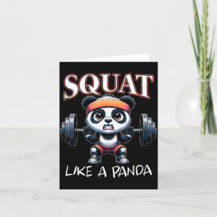 Tarjeta Levantamiento de pesas Panda Fitness divertido cit