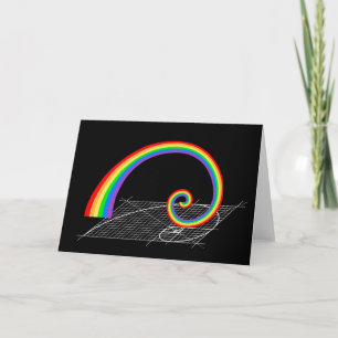 Tarjeta Levantamiento espiral del arco iris de Fibonacci