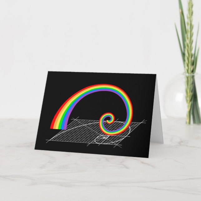 Tarjeta Levantamiento espiral del arco iris de Fibonacci (Anverso)