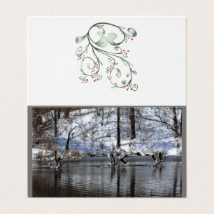 Tarjeta Levantamiento Geese Del Agua