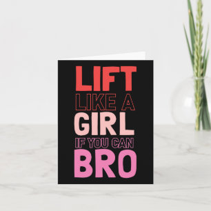 Tarjeta Levante Como Un Chica Si Puede Herir - Bodybuildin
