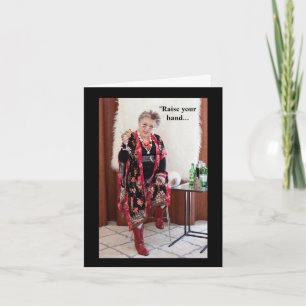 Tarjeta Levanten la mano si creen que el mundo está loco