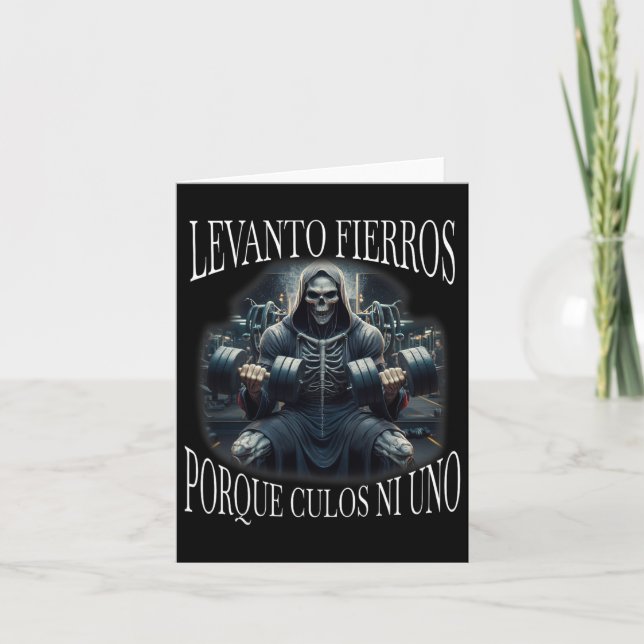 Tarjeta Levanto Fierros Porque Culos Ni Uno Calacas Chidas (Anverso)
