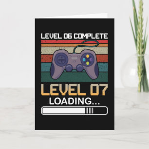 Tarjeta Level 06 Complete Level 07   Birthday Video Game