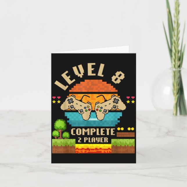 Tarjeta Level 8 Complete 8 Years Anniversary Video Game Gi (Anverso)