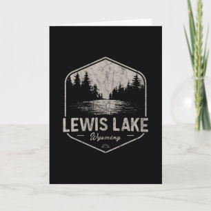 Tarjeta Lewis Lake Wyoming Al Aire Libre Vintage 3