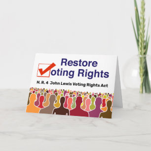 Tarjeta Ley de Derechos Electorales de John Lewis HR4