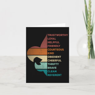 Tarjeta Ley de Escultismo de Estilo Retro de Guay