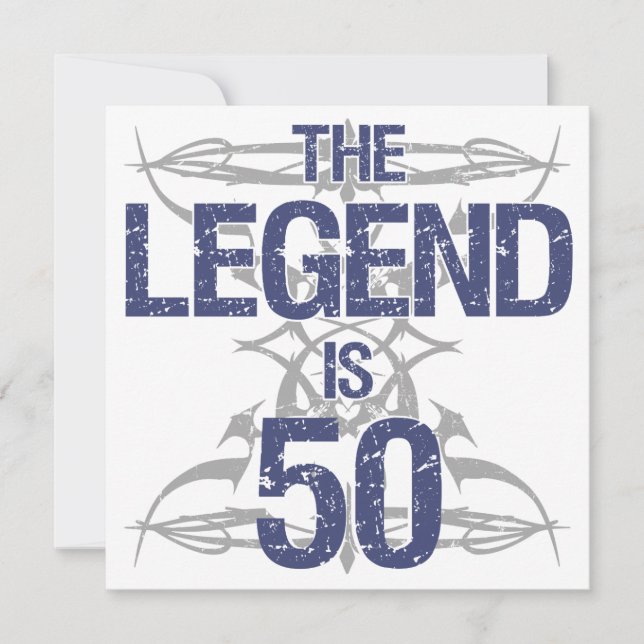 Tarjeta Leyenda 50 cumpleaños (Anverso)