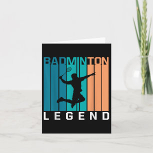 Tarjeta Leyenda Badminton Player Shuttle Sports S