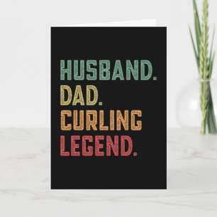 Tarjeta Leyenda de curling Esposo Papá deportes