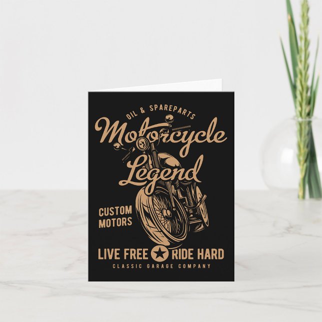 Tarjeta Leyenda de Motocicleta Vive Libre Monta Duro (Subido por el creador)