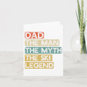 Tarjeta Leyenda de Papá Esquí Esquí Día del Padre Esquiado
