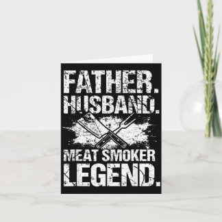 Tarjeta Leyenda del ahumador de carne esposo padre hombre 