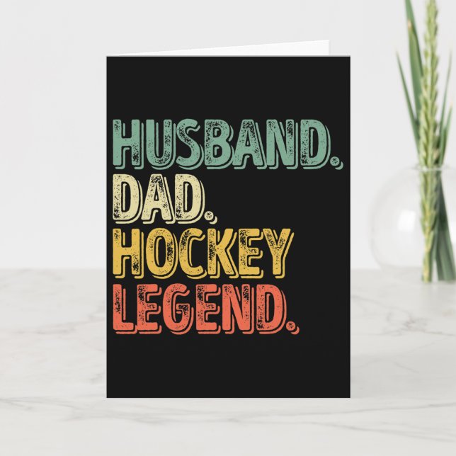 Tarjeta Leyenda del Hockey de Papá Funny Regalo del Día de (Anverso)