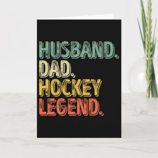 Tarjeta Leyenda del Hockey Papá Husnd Divertido Regalo del