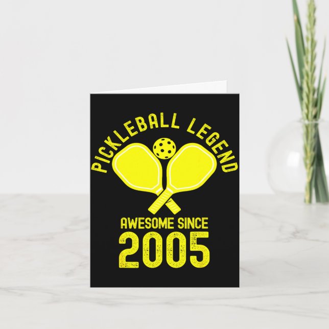Tarjeta Leyenda del pickleball increíble desde 2005 retro  (Anverso)