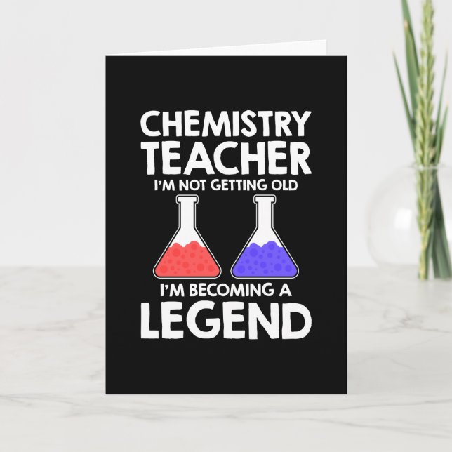 Tarjeta Leyenda del profesor de química (Anverso)