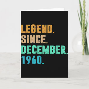 Tarjeta Leyenda desde diciembre de 1960 Cumpleaños de naci