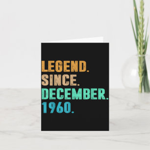 Tarjeta Leyenda desde diciembre de 1960 Cumpleaños de naci