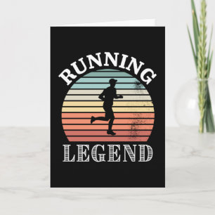 Tarjeta Leyenda divertida de la carrera Regalo de jogging 