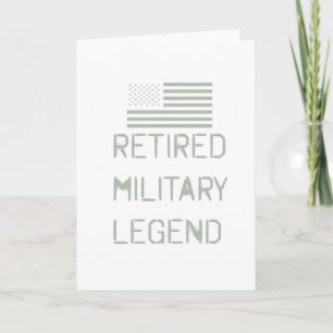 Tarjeta Leyenda Militar Retirada Soldado Veterano Para
