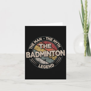 Tarjeta Leyendas de Badminton Transbordador Retro Mens Bad