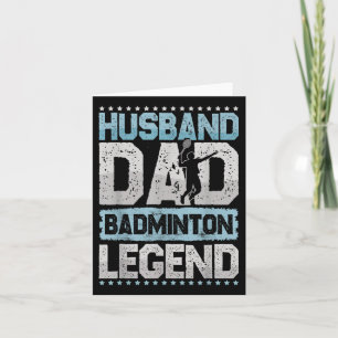 Tarjeta Leyendas de Badminton Transbordador Retro Mens Bad
