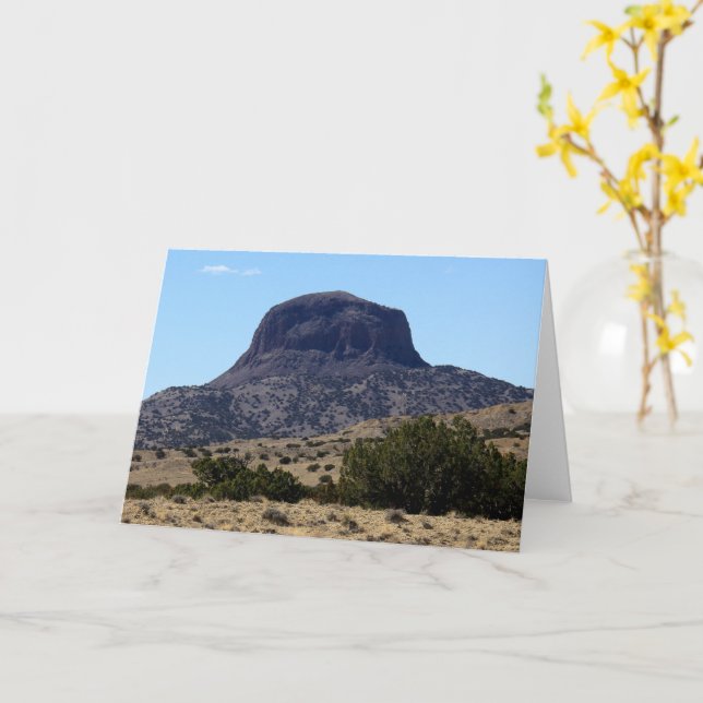 Tarjeta Leyendas de la carta de Cabezon Peak New Mexico (flor amarilla)