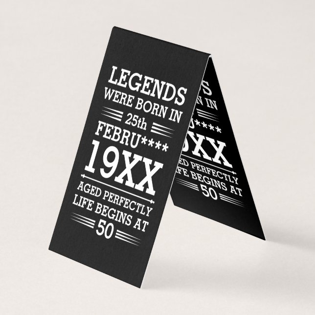Tarjeta Leyendas personalizados nacieron en la edad de mes (Anverso)