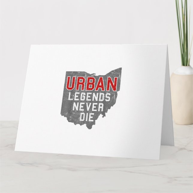 Tarjeta Leyendas urbanas nunca mueren en estado de Ohio (Anverso)