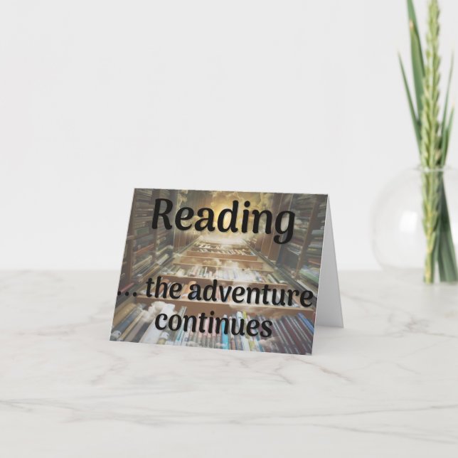 Tarjeta Leyendo, la aventura continúa (Anverso)